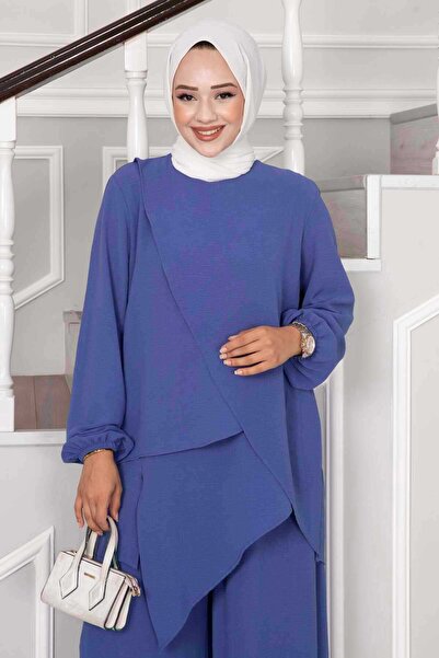 EBRUTESETTÜR Aerobin Hijab Double Set - Asymmetric Cut