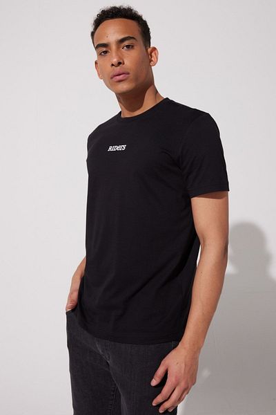 Riders by Lee Černé tričko Regular Fit Crew Neck 100% bavlna