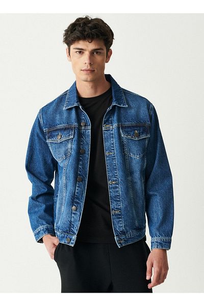 Riders by Lee Trucker Regular Fit - 100% Cotton Blue Jean Jeans Jacket