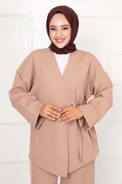 EBRUTESETTÜR Double Suit Set with Side Tie and Pocket Detail