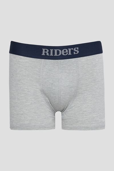 Riders by Lee Flexible CottonBoxer 3er-Pack - Grau, Melange, Marineblau, Schwarz, mit Logo