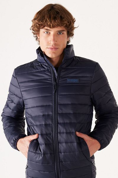 WRANGLER Regular Fit Regular Fit Prošívaná nafukovací bunda v námořnické modré