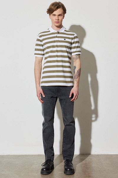 WRANGLER Polo Neck Striped 100% CottonRegularFit T-shirt