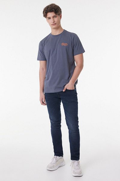 Riders by Lee Anthrazitfarbenes T-Shirt mit Rundhalsausschnitt und normaler Passform