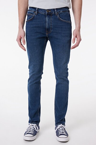 Lee Slim Fit Dar Kesim Düşük Bel Mavi Esnek Luke Jean Denim Kot Pantolon