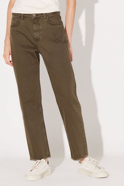Lee High Waist Stretchy KhakiStraightCut Trousers -CarolStraight Fit