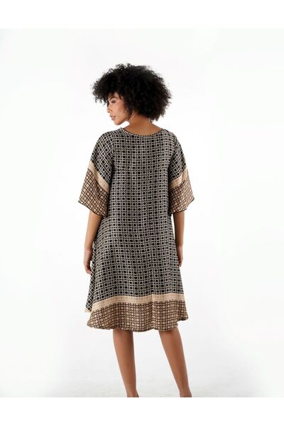 ALEXANDERGARDI Φόρεμα με μοτίβο μεγάλου μεγέθους με μανίκια νυχτερίδας (B24-00221)