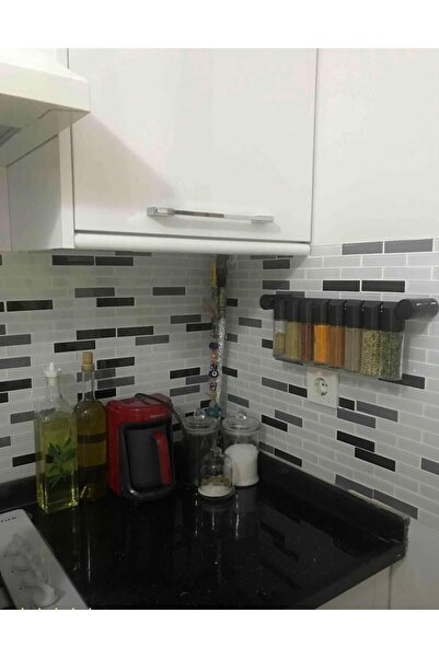 AKAN HOME Emsa Paslanmaz 8'li Askılı Baharatlık Seti Mat Siyah