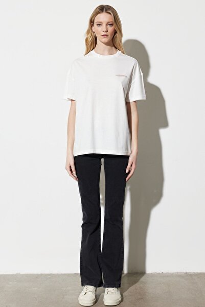 WRANGLER Bootcut Fit Regular Waist Wide Leg Women's Black Cotton Stretchy Jean Denim Jeans