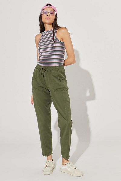 WRANGLER Regular Fit Regular Cut 100% Cotton Khaki Jogger Pants