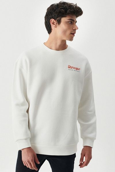 Riders by Lee Ecru-Farbe - Rundhalsausschnitt und erhabener SchnittLooseFit-Sweatshirt