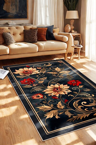 West Home Harry Potter Temalı Yıkanabilir Kaymaz Taban Leke Tutmaz Salon Halısı Mutfak Halısı ve Yolluk