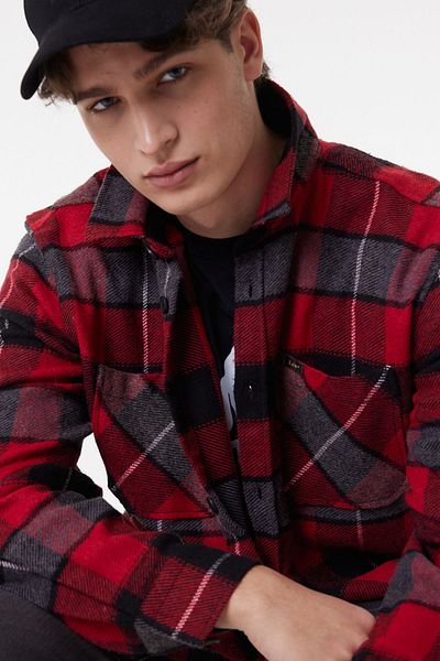 Lee Loose Fit Relaxed Cut Red Men's Long Sleeve Shirt