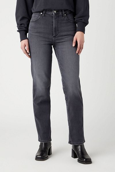 WRANGLER High Waist Skinny Leg Stretchy Black Women's Mom Jean Denim Jeans