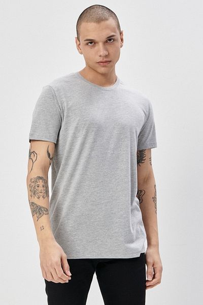 Riders by Lee Γκρι βαμβακερό μπλουζάκι MelangeRegularFit Crew Neck