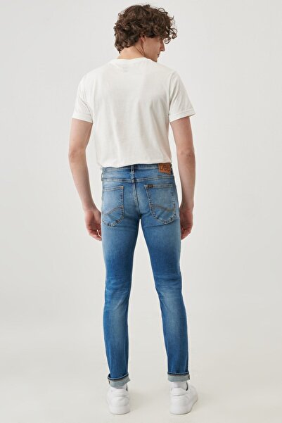 Lee Malone Skinny Fit Normal Bel Denim Esnek Jean Kot Pantolon