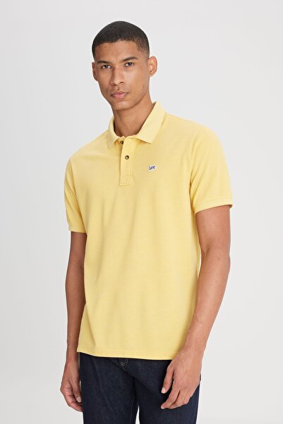 Lee Regular Fit Normal Kesim Polo Yaka Sarı Tişört