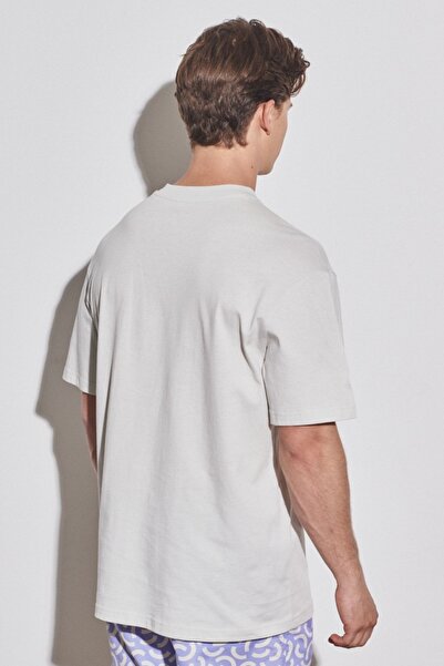 WRANGLER Gray Crew Neck 100% Cotton Relaxed Fit T-shirt