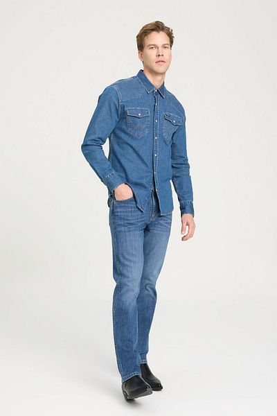 WRANGLER Dunkelblaue Slim Fit Texas Jeans - Jeans mit schmalem Bein und normaler Taille