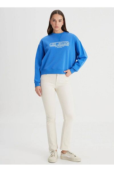 Lee Blue Crew Neck Women's Sweatshirt - Lq 96200475400