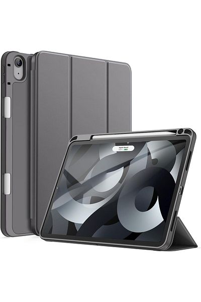 TEKNETSTORE 2022 Compatible Ipad 10.9 Inch - Case with Pen Compartment, Sleep Mode, Stand Silicone A2757 A2777 A2696