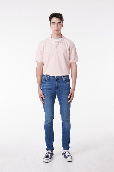 Lee Hellblaue Malone-Jeans mit schmaler Passform – Jeans mit niedriger Taille
