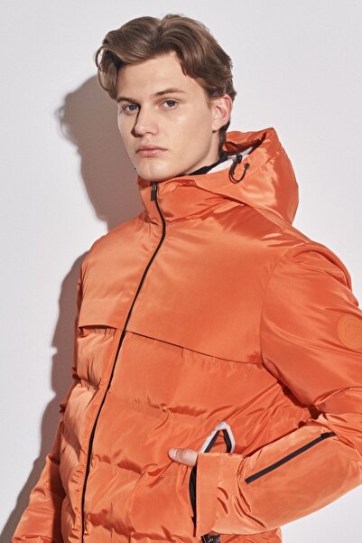 ALL TERRAIN GEAR -x- Wrangler Πορτοκαλί φουσκωτό παλτό με κουκούλα All Terrain Gear Regular Fit