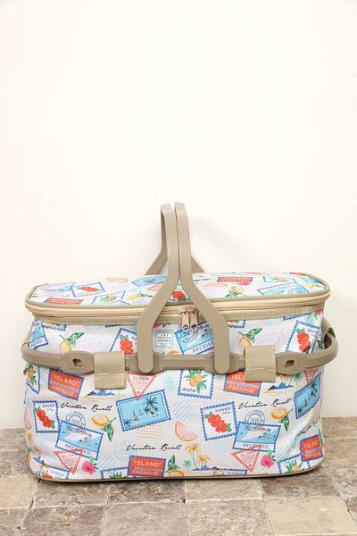 Kale Termos KALE Patterned Thermos Insulated Picnic Basket - Sequin Patterned Picnic Bag