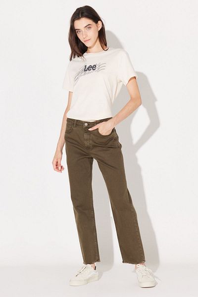 Lee High Waist Stretchy KhakiStraightCut Trousers -CarolStraight Fit