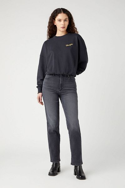 WRANGLER High Waist Skinny Leg Stretchy Black Women's Mom Jean Denim Jeans
