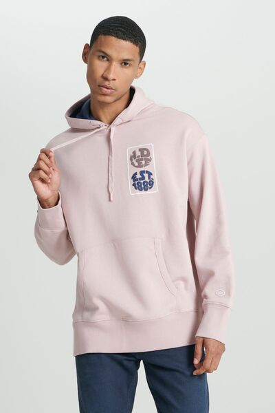 Lee Loose Fit Rahat Kesim Kapüşonlu Içi Polarlı Sırt Baskılı Lila Sweatshirt