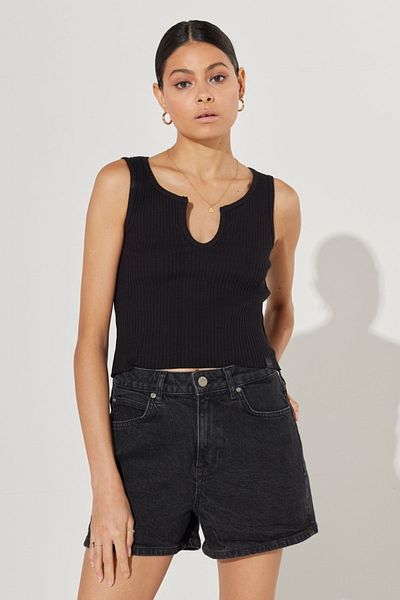 Lee Černé dámské tričko Regular Fit Crew Neck
