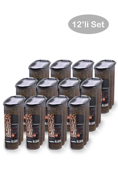 PINARAalways 12 Pieces Food Storage Set - Large Size, Leak Proof Lid, 2400 ml