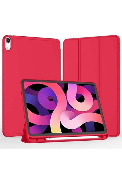 TEKNETSTORE 2022 Compatible Ipad 10.9 Inch - Case with Pen Compartment, Sleep Mode, Stand Silicone A2757 A2777 A2696