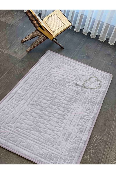 Miabella Home Prayer Rug Knee - Painless Velvet, Non-Slip Sole, Embossed and Embroidered, 100% Cotton Special Soft Sole