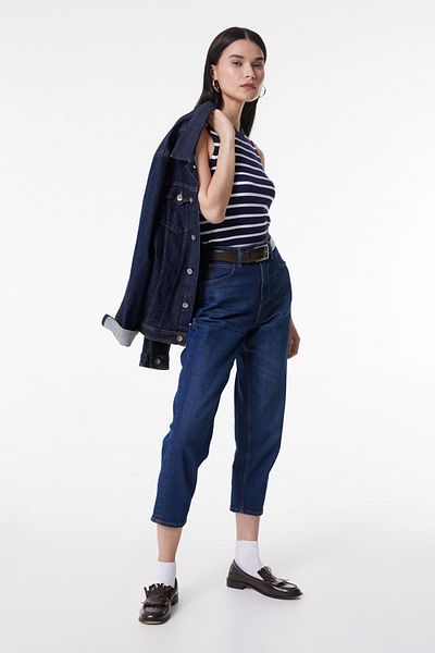 Lee Blaue, dehnbare Jeanshose von Stella mit normaler Passform und normaler Passform und hoher Taille