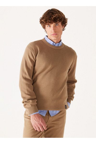 WRANGLER Crew Neck Regular Fit Tile Men's Sweater