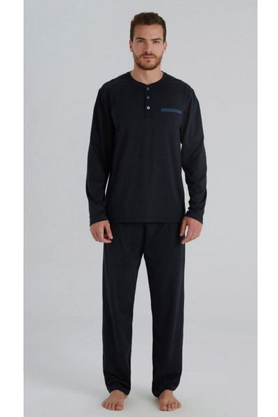 Eros Pijama New Season Βαμβακερό ανδρικό μακρυμάνικο σετ πιτζάμες σε κουτί
