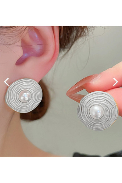 İLKYAZ ACCESSORY Vintage Women's Earrings with Pearls