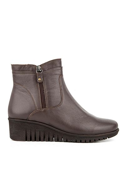Muya Londo 6 Point Anatomical Sole Heel Spur Genuine Leather Women's Boots
