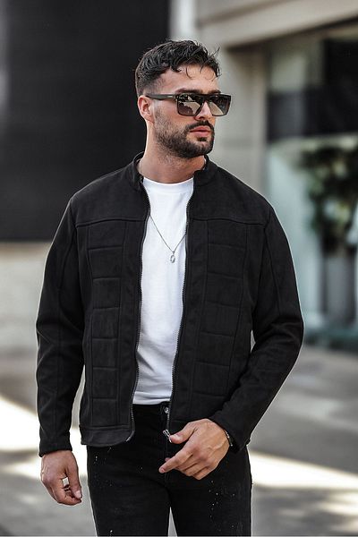 gm giyimarket Ανδρικό σουέτ μπουφάν Slim Fit