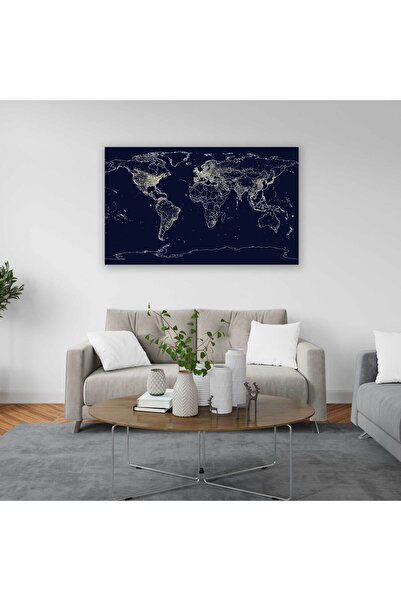 vientex Işıklı Dünya Haritası Tablosu - CTY133