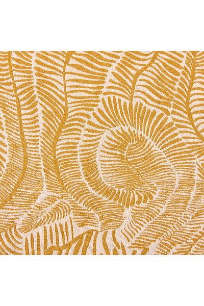 Evidea Yellow Double Bedspread - Soft Leaf Pattern - 225x250 cm