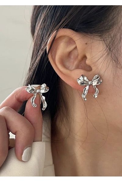 İLKYAZ ACCESSORY bow earrings
