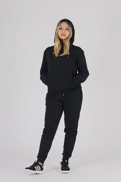 han elegant Σετ αθλητικής φόρμας με κουκούλα καγκουρό, 2 χορδών, με ελαστική ζώνη και κορδόνι