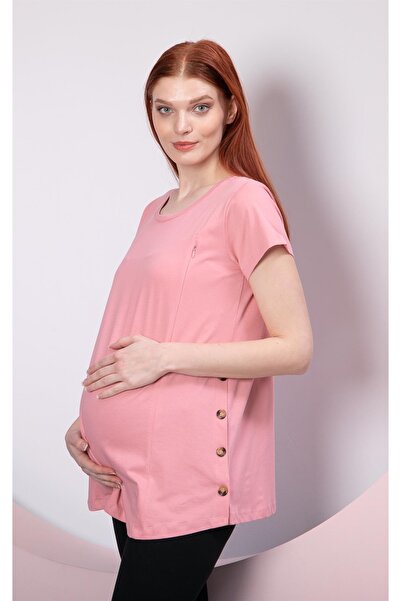 LİYACA Μπλουζάκι εγκυμοσύνης με κρυφό φερμουάρ με εύκολη θηλασμό