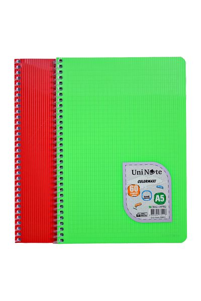 ÇINAR DEFTER Colormaxi Uni Note A5 60 - Leaf Checkered and Lined Notebook Set