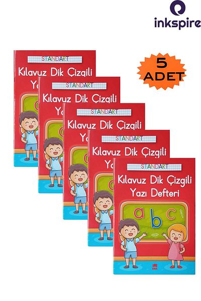 inkspire Dimensiune A4 19x27 cm 5 buc. Bloc de scris frumos cu dungi - Ghid standard