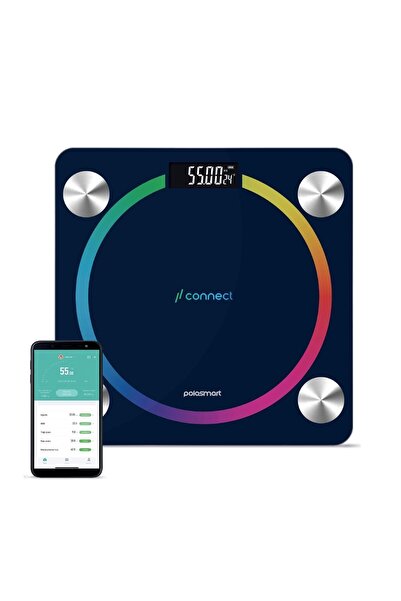 Polosmart PSC45 Pilli Bluetooth Vücut Analizli Yağ Kas Su Ölçer Hassas Akıllı...