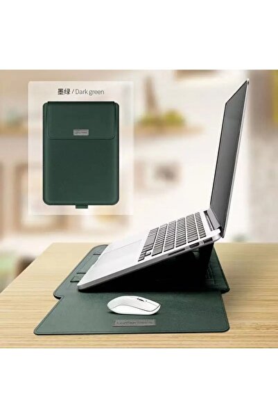 TEKNETSTORE Apple Macbook Air 15 инча M2-m3 2023/2024 A2941 A3114 - Съвместима кожена чанта-стойка